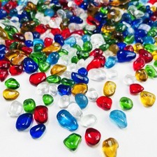 Glass Stones 0.85LB/385g Aquarium Gravel Rocks Mixed Color Aquarium Pebbles Fish