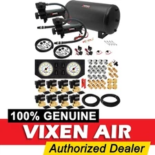 AIR SUSPENSION KIT/SYSTEM FOR TRUCK/CAR BAG/RIDE/LIFT, DUAL COMPRESSOR, 6G TANK