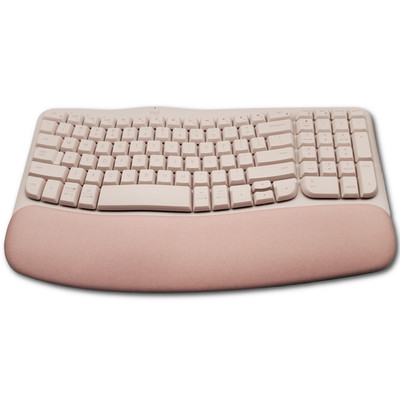 Logitech Wave Keys Wireless Bluetooth Ergonomic Keyboard Customizable Keys Rose