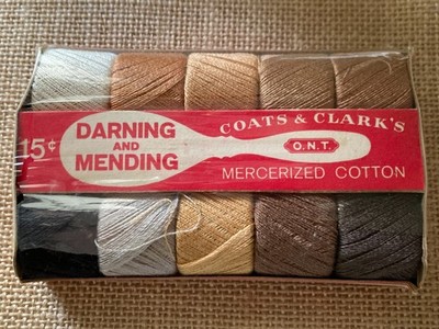 COATS & CLARK'S NEW/OLD STOCK SEASON SHADES - DARNING & MENDING PACK