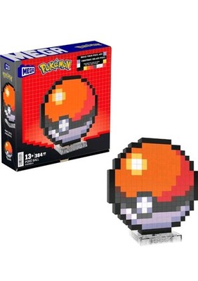 Mega Bloks Pokemon Classic Poke Ball, Pixel Art, 342 Piece Building Set NEW