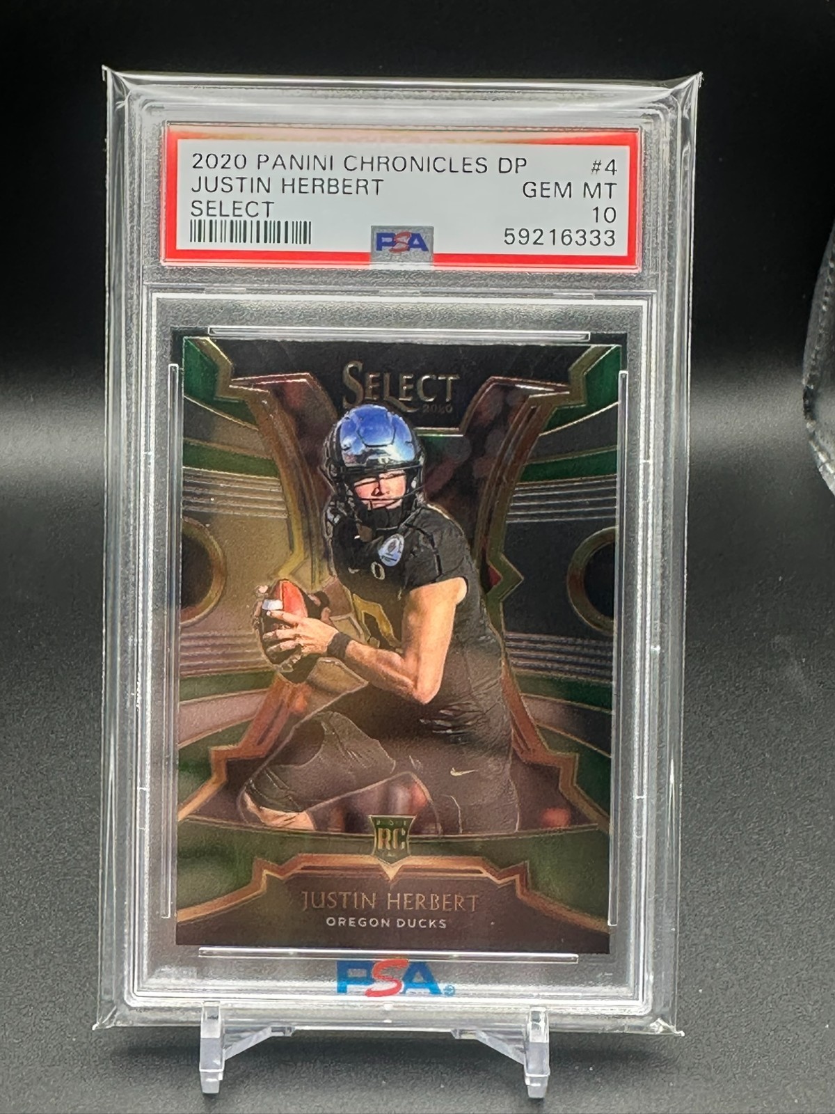 Justin Herbert Panini Chronicles Draft Picks Select #4 Base