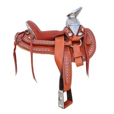 15" Miel Fina Montura Charra Resacada Leather Saddle