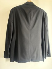 Title: Mens Black Wool Suit Jacket UK 46 Short Trousers Single Breasted