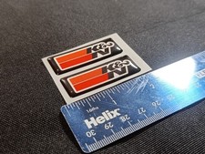 2 x K&N Motorcyles, Gel Decals Premium, Motorbike. 5x2cm - Free Delivery