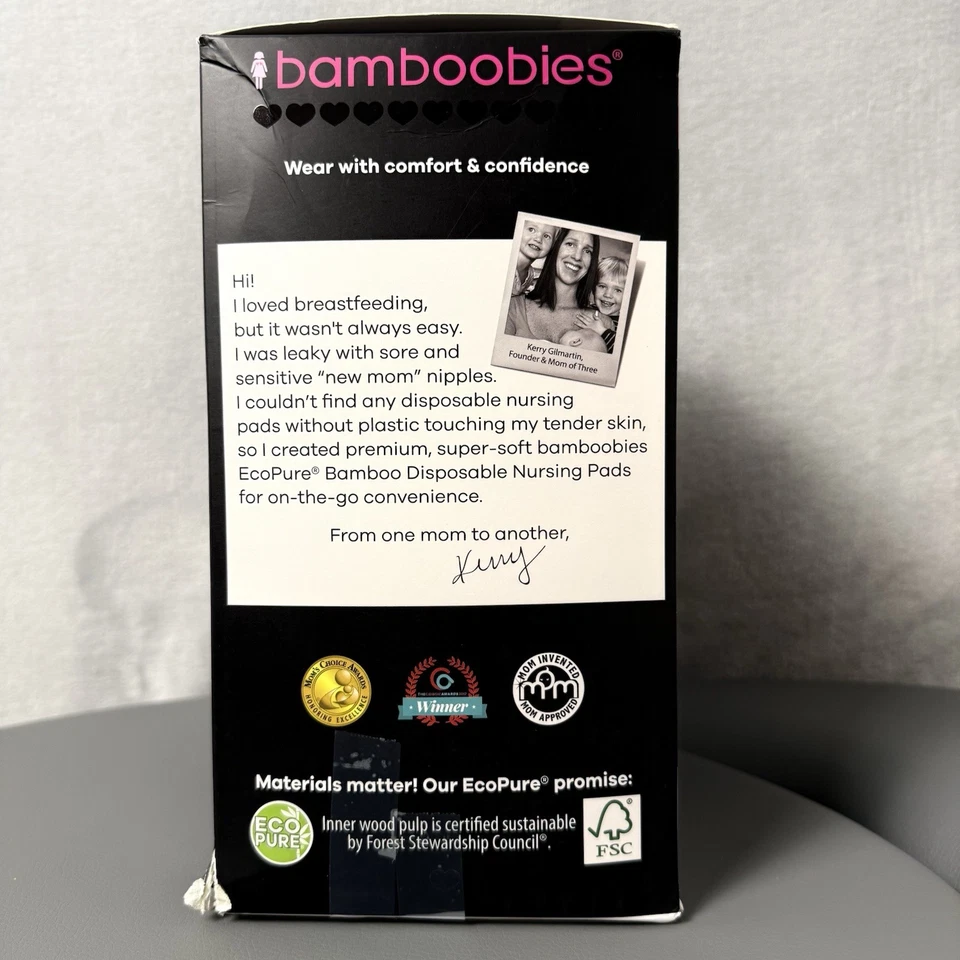 Almohadillas de lactancia desechables Bamboobies Eco Pure Sensitive Skin, 110 unidades Foto 4 de 4