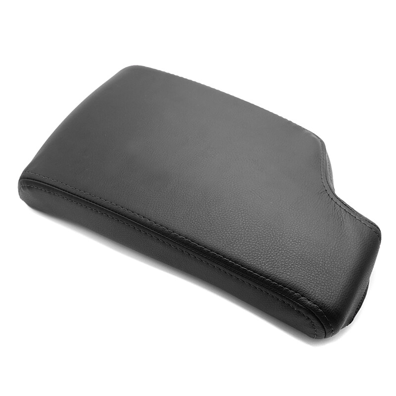ALL Black Leather Center Armrest Console Cover For BMW 3er E90 05-12 Synthetic
