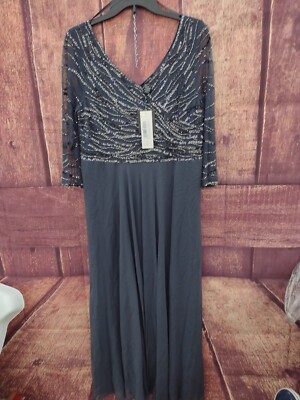 Jkara Marou Gown, Color Grey, Size 14P