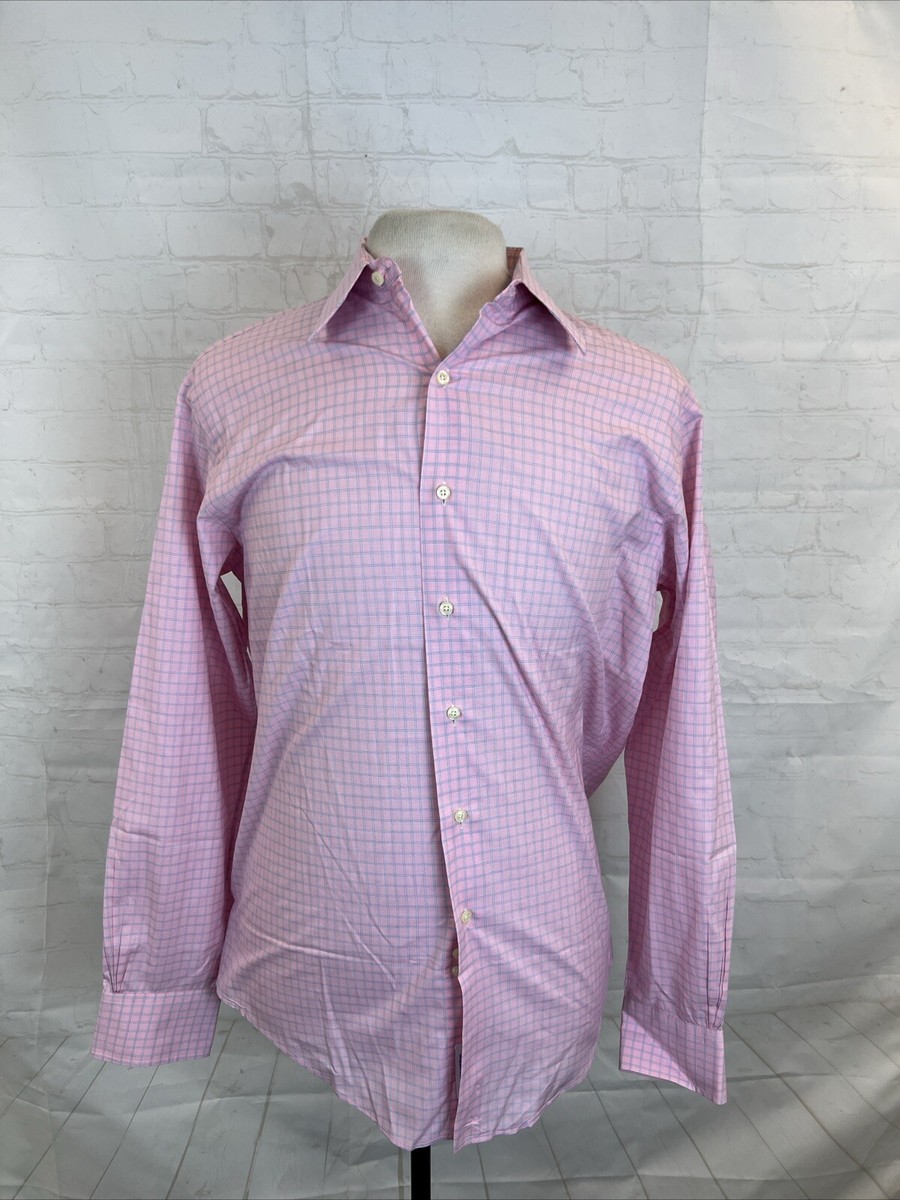 Brooks Brothers Men's Pink Plaid Cotton Dress Shirt 16 - 35 $138 | eBay