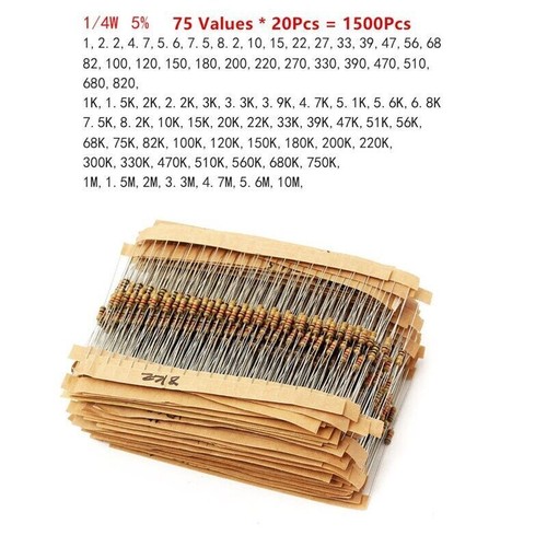 1/6W-5W Carbon Film Resistor Assortment Kit 8 Power Ratings Electronics Projects - Picture 24 of 30