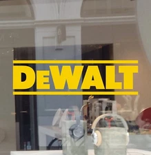 DeWalt Tools Decal Die Cut Vinyl Car Truck Window Tool Box Laptop Sponsor Model