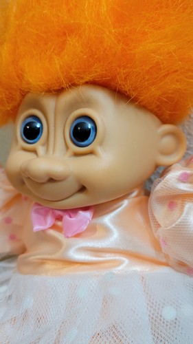 VINTAGE Russ Berrie Plush Troll Doll, Ballerina With Orange Hair - Picture 7 of 9