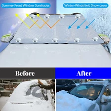 Thick Car Windshield Snow Cover Protector Ice Rain Frost Guard Winter Sun Shade.