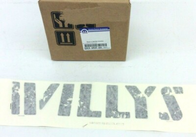 2014-2018 Jeep Wrangler Willys black hood Appearance Decal Transfer new OEM