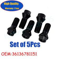 5 Black Wheel Lug Bolts Nuts For Bmw 328i 535i 750li 760li X3 X5 36136781151
