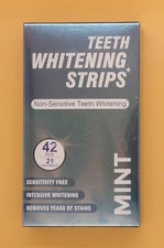 Teeth Whitening Strips, Non-Sensitive Teeth  Mint, 42 pcs; 21 Treatments
