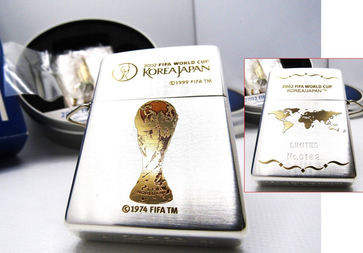 ZIPPO ライター 日韓ワールドカップ2002 シリアルナンバーいり ☆ Zippo FIFA WORLD CUP KOREA JAPAN 2002年 日韓ワールドカップ