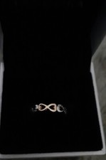 Pandora Vintage Rare infinite Retired 925 & 14kt G585 Infinity Ring. sz 54.