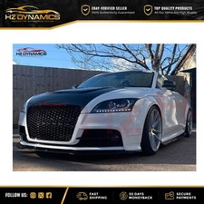 GLOSS BLACK FRONT BUMPER GRILL GRILLE BADGELESS 2006 AUDI TT TTS MK2 TTRS LOOK