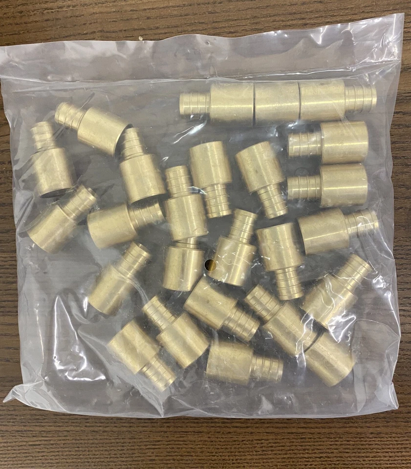(25) 1/2" PEX x 1/2" Female Sweat Adapters - Brass Crimp Fittings, LEAD-FREE - Image 2 of 4