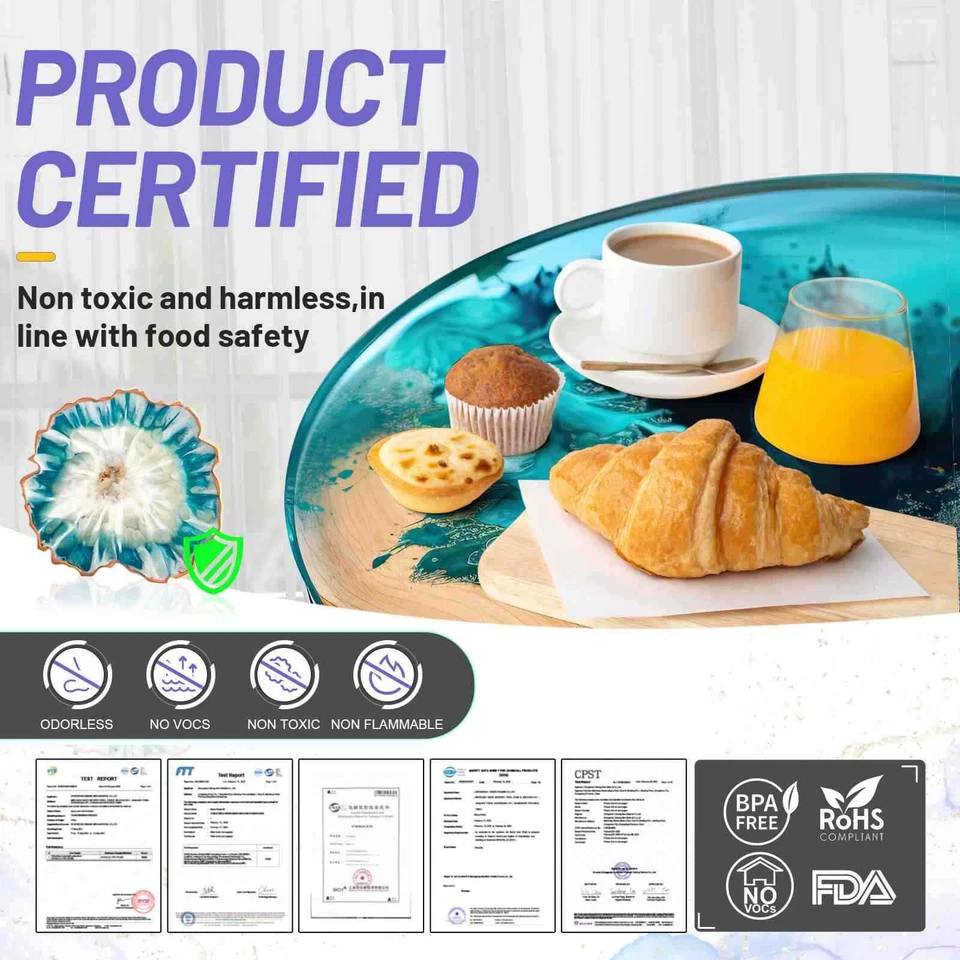 Epoxy Resin Casting Ultra Clear High Gloss Liquid 1:1 Craft Kit Coating Art DIY - image 3 of 4