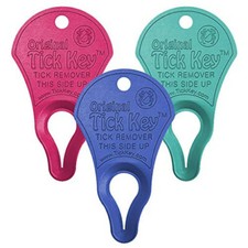 Original Tick Key Removal Tool Device 3 Pack Multi Color Pets Dog Cat Human 3PK