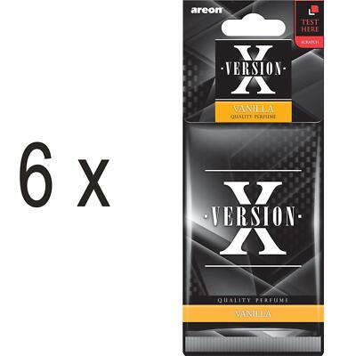 Lufterfrischer 6 x Areon X Version Vanille Duftbaum Autoduft Autoparfüm Duft Per