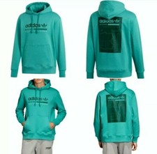 Adidas Originals Graphic Hoodie True Green Premium Cotton Mens Size Small DV1912