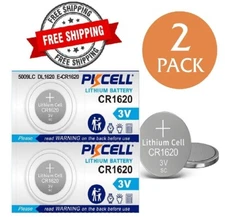 2 Pack *2029* CR1620 3V Watch Remote Battery ECR1620 KCR1620 DL1620 5009LC pcs