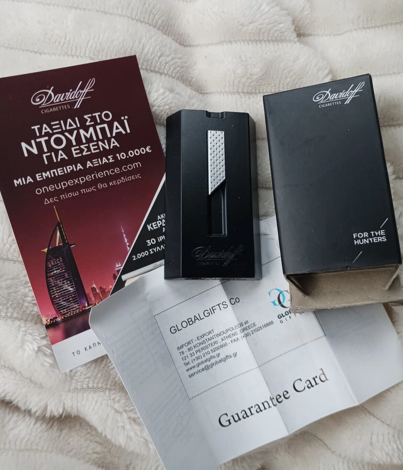 DAVIDOFF CIGARRILLOS PUBLICIDAD METAL NEGRO ENCENDEDOR - ENVÍO GRATUITO Foto 2 de 4
