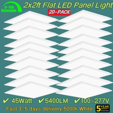 2-20X 2x2FT LED Flat Panel Troffer Light,45W Recessed Back-Lit Drop Ceiling Lamp