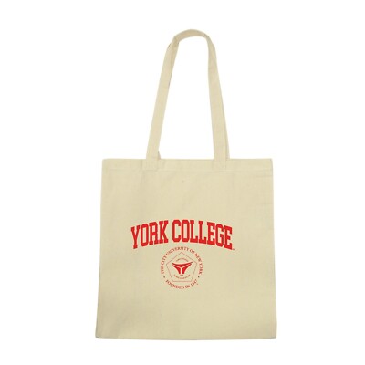 York College Cardinals Institutional NCAA Team Seal Tote Bag