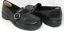 Clarks 74325 Womens Black Slip-On Chantal Shoes Size 8M.