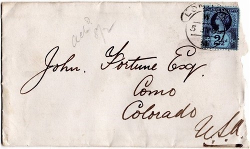 STEVENSON 1889 LONDRES CARTA NUEVA LUNA MINA DE ORO JOHN FORTUNE COMO COLORADO - Imagen 2 de 3
