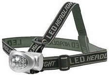 8 LED Head Torch Adjustable Head Strap with Padded Front 