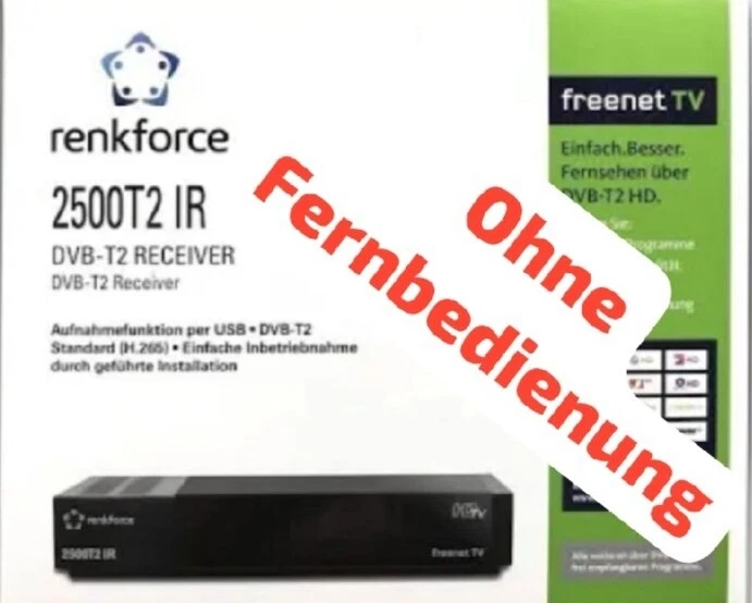 💰 Original Marke ✅freenet TV✅ Renkforce 2500T2 DVB-T2 HD ⛔ ohne Fernbedienung ⛔