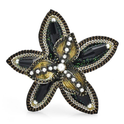 Crystal Star Bloom Flower Rhinestone Brooch Jewelry