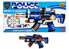 x Mitra D'Assalto Police Con Luci E Suoni Gioco Giocattolo Bambini sar