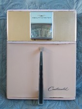Vintage 1950s Health-O-Meter Continental Pink Bathroom Scale MidCentury MCM