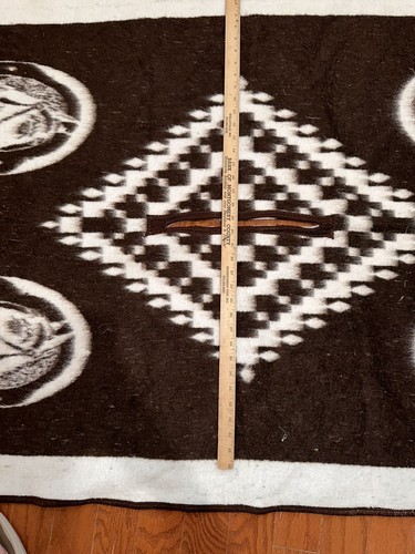 Western horse Blanket Poncho Unisex all seasons boho Brown - Picture 5 of 7