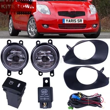 One Set Fog Lights+Covers+Switch+Wiring For Toyota Yaris Hatchback 2006-2008 US