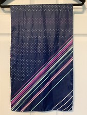 Vintage Scarf Robinson Golluber Mod Silky Satin 44  x 12  