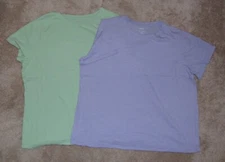 Women's Sonoma Made For Life Mint Green & Lilac Knit Shirts - Size XXL - Nice!