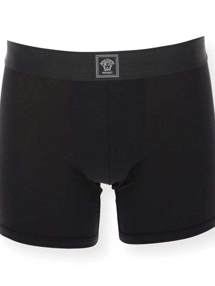 Calzoncillos boxer lisos Versace para hombre cuadrados negros Medusa L53016 talla 6 Foto 4 de 4