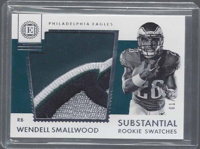 WENDELL SMALLWOOD 2016 PANINI ENCASED SUBSTANTIAL JUMBO 4 CLR LOGO PATCH RC 1/10