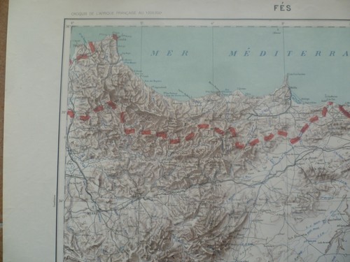 SERVICE GÉOGRAPHIQUE DE L'ARMÉE~FÉS-MAROC~1 / 1.000.000e~1929~1945~ - Picture 4 of 5
