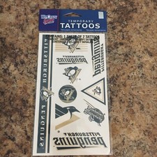 Pittsburgh Penguins Temporary Tattoos Face Cals NHL 7 Temporary Tattoos