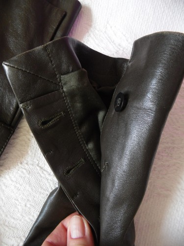 GUCCI Damen Blazer echt leder , Gr dt 36 dunkel grün. - Bild 12 von 16