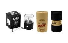 raw 1 1/4 size 6 six shooter filler+rechargeable electric grinder