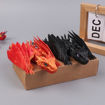 Feathered Wyvern Dragon 3D Printed Dragon Articulated Dragon Dragon 3D Print=YR